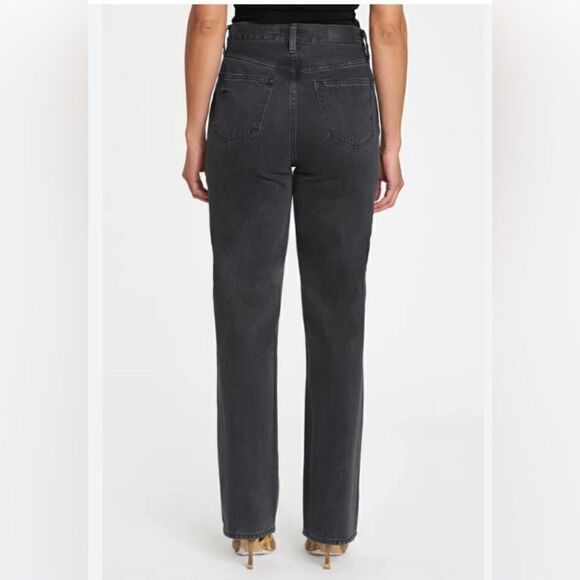 Pistola Cassie High Rise Classic Straight Jeans  distressed washed black NWT 33 - Picture 2 of 10